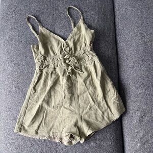 Princess Polly Olive Green Romper